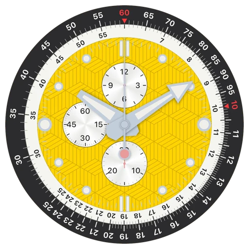 Premium-Zifferblatt Chronograph von ChronoSet im hellen Modus