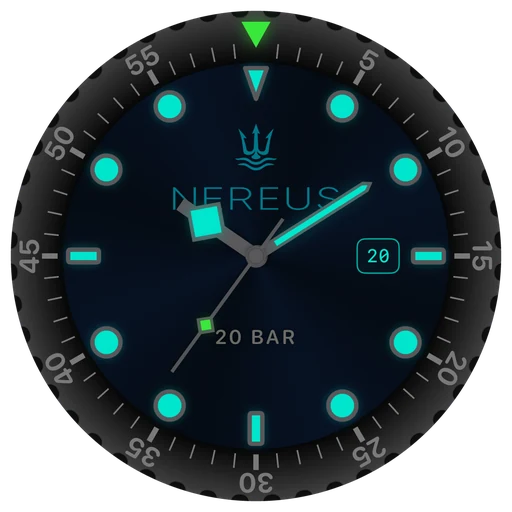 ChronoSet-Zifferblatt Diver im dunklen Modus