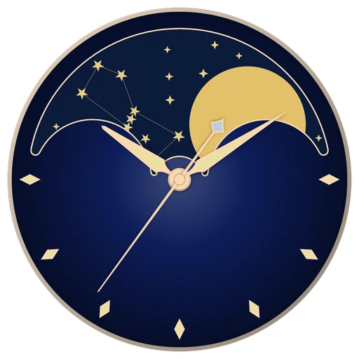 ライトモードの ChronoSet プレミアムドレスウォッチフェイス